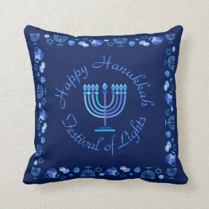 Hanukkiah glücklich Hanukkah jüdischen Urlaub Me Kissen