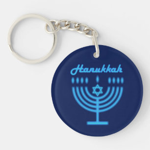 Hanukkiah glücklich Hanukkah jüdischen Urlaub Me Schlüsselanhänger