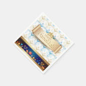 Hanukkiah Happy Hanukkah Jewish dreidel Menorah Serviette (Ecke)