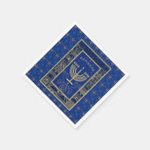 Hanukkiah Happy Hanukkah Jewish dreidel Menorah Serviette (Ecke)
