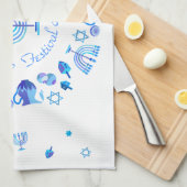 Hanukkiah Happy Hanukkah Jewish Holiday Menorah Geschirrtuch (Viertel Falte)