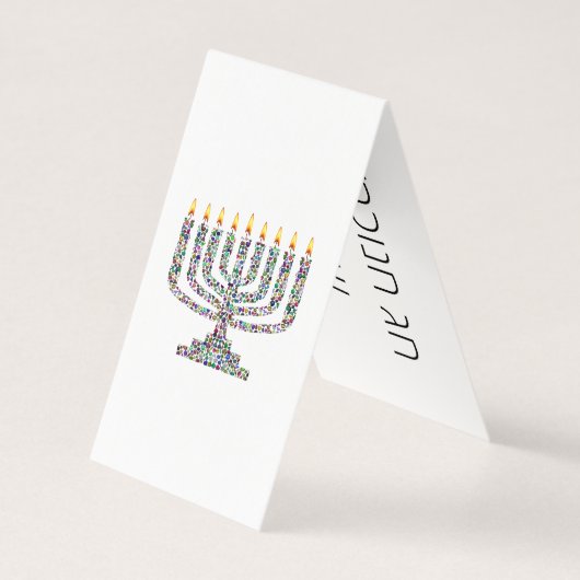 Hanukkiah mit Edelsteinen langen Hanukkah-Karte (Vorderseite)