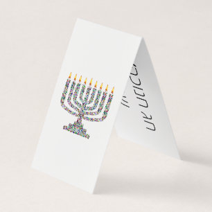 Hanukkiah mit Edelsteinen langen Hanukkah-Karte