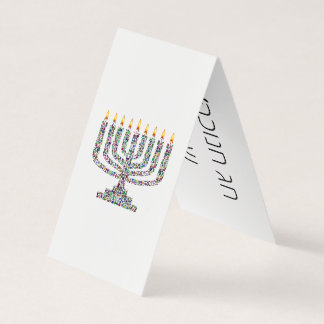 Hanukkiah mit Edelsteinen langen Hanukkah-Karte
