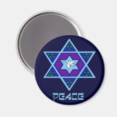 Hanukkka Friedenskunst Magnet (Vorderseite/Rückseite)