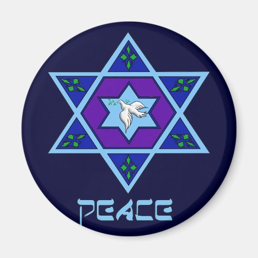 Hanukkka Friedenskunst Magnet (Vorne)