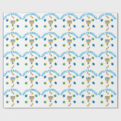 Hanukkuh Symbole Geschenkpapier (Flach)