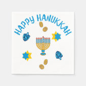 Hanukkuh Symbole Serviette (Vorderseite)