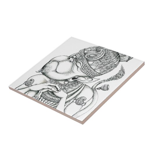 Hanuman, Affe-Gott Fliese (Seite)