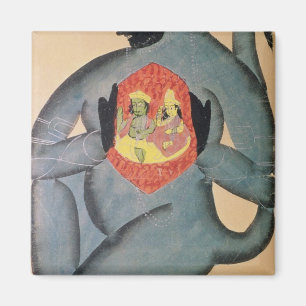 Hanuman, das Rama und Sita aufdeckt Magnet