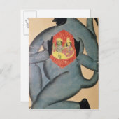 Hanuman enthüllt Rama und Sita Postkarte (Vorne/Hinten)