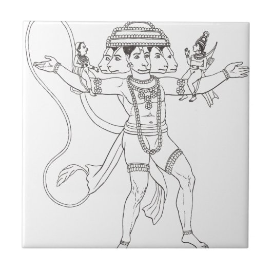 Hanuman Fliese (Vorderseite)
