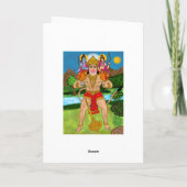 Hanuman-Grußkarte Karte (Rückseite)