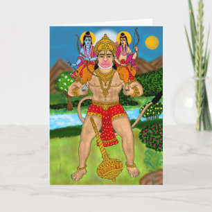 Hanuman-Grußkarte Karte
