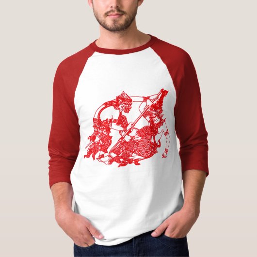 HANUMAN - KÄMPFEN DER BUDDHISTISCHEN U. HINDISCHEN T-Shirt (Vorderseite)