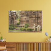 Hanuman-Langurs oder schwarz, gemein oder grau Leinwanddruck (Insitu (Wohnzimmer))