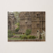 Hanuman-Langurs oder schwarz, gemein oder grau Puzzle (Horizontal)