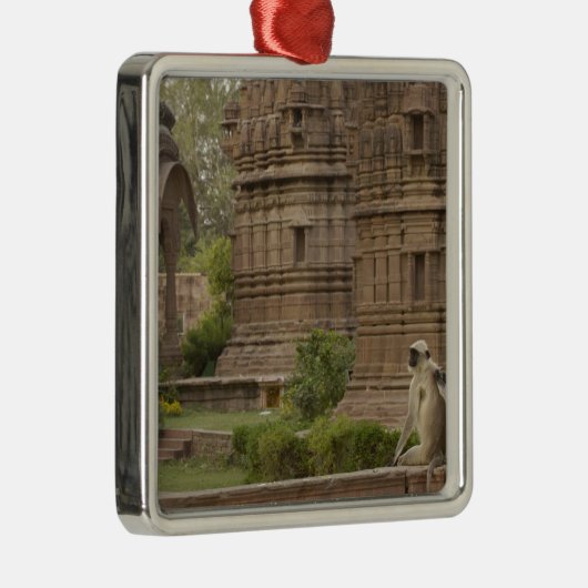 Hanuman-Langurs oder schwarz, gemein oder grau Silbernes Ornament (Rechts)