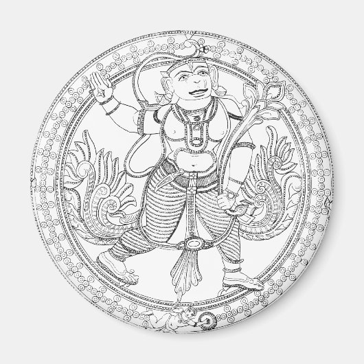Hanuman Monkey God Magnet (Vorne)