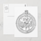 Hanuman Monkey God Postkarte (Vorne/Hinten)