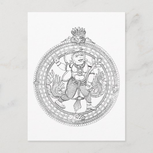 Hanuman Monkey God Postkarte (Vorderseite)