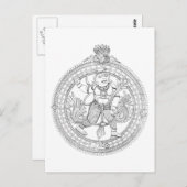 Hanuman Monkey God Postkarte (Vorne/Hinten)