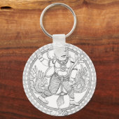 Hanuman Monkey God Schlüsselanhänger (Vorderseite)