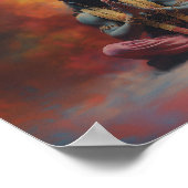 Hanuman Pastel Rainbow Colour Splash Malerei Art Poster (Ecke)