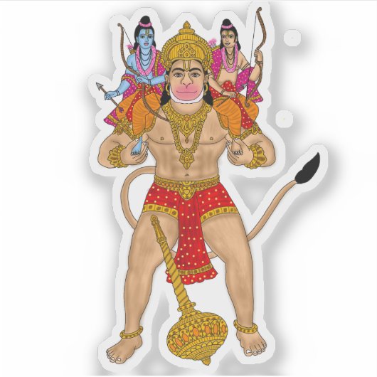 Hanuman Sticker (Vorderseite)