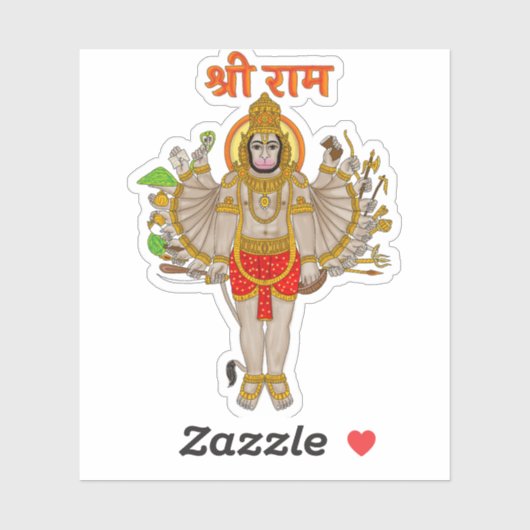 Hanuman Sticker (Blatt)