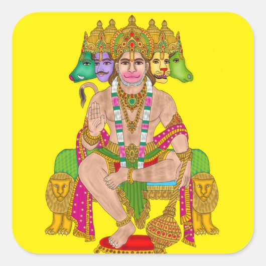 Hanuman Sticker | Hindu Lord Hanuman Spirituelle K (Vorderseite)