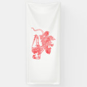 Hanuman Vintage Buch-Illustration Banner (Vertikal)