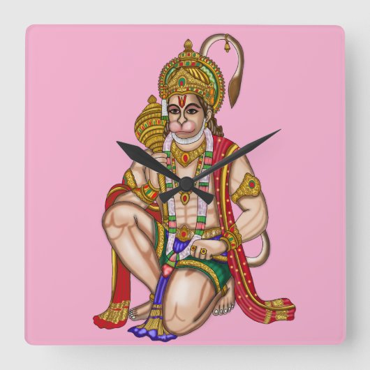 Hanuman Wanduhr (Vorderseite)