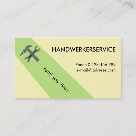 hanwerkerservice visitenkarte (Vorderseite)