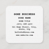 Hanzi / Kanji Language Character Chinese Tea Quadratische Visitenkarte (Rückseite)