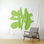 Hanzi / Kanji Sprachzeichen Chinesischer Tee Wandteppich (Beispiel (Horizontal))