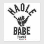 HAOLE BABE SHAKA HAWAII AUFKLEBER (Blatt)