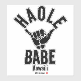 HAOLE BABE SHAKA HAWAII AUFKLEBER