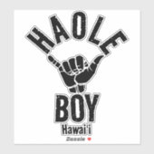 HAOLE BOY SHAKA HAWAII AUFKLEBER (Blatt)