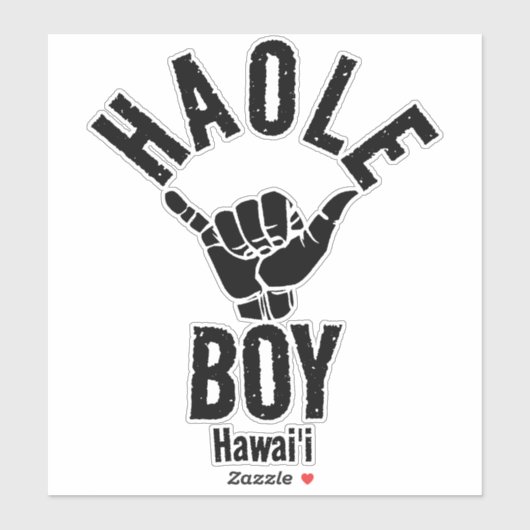 HAOLE BOY SHAKA HAWAII AUFKLEBER (Blatt)