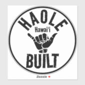 HAOLE BUILT SHAKA HAWAII AUFKLEBER (Blatt)