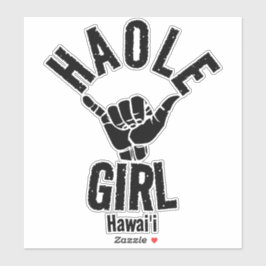 HAOLE GIRL SHAKA HAWAII AUFKLEBER