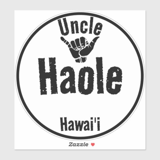 HAOLE UNCLE SHAKA HAWAII AUFKLEBER (Blatt)