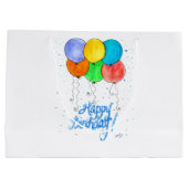Haooy Birthday Balloons Große Geschenktüte (Rückseite)