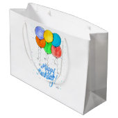 Haooy Birthday Balloons Große Geschenktüte (Rückseite Schrägansicht)