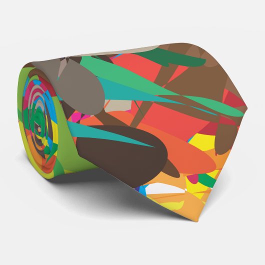 haotische Farben Krawatte (Gerollt)