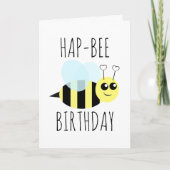 Hap Bee Birthday Karte (Vorderseite)
