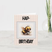 Hap Bee Birthday Karte (Vorderseite)