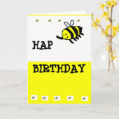 HAP "BEE" Geburtstag Karte (Gelbe Blume)