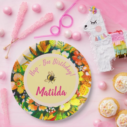 Hap - Biene zum Geburtstag Pappteller (Party)